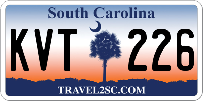 SC license plate KVT226