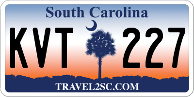SC license plate KVT227