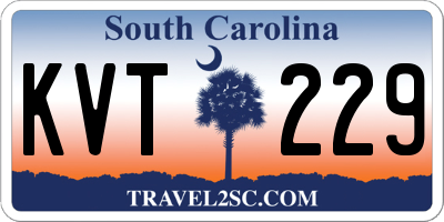 SC license plate KVT229