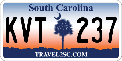 SC license plate KVT237