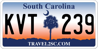 SC license plate KVT239