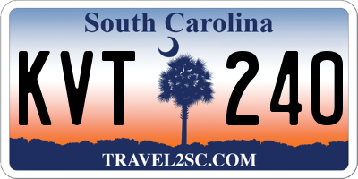 SC license plate KVT240