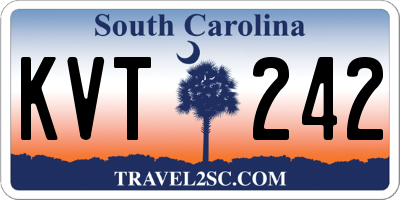 SC license plate KVT242