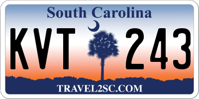 SC license plate KVT243