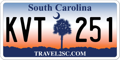 SC license plate KVT251