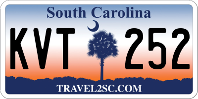 SC license plate KVT252