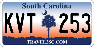 SC license plate KVT253