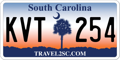 SC license plate KVT254