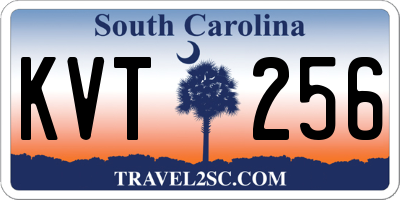 SC license plate KVT256