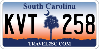 SC license plate KVT258