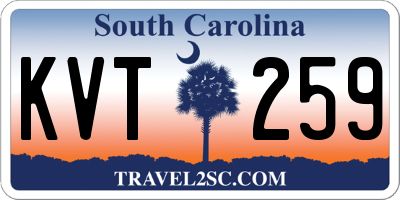 SC license plate KVT259