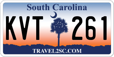 SC license plate KVT261
