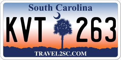 SC license plate KVT263