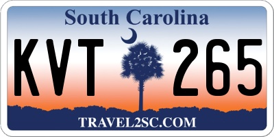 SC license plate KVT265