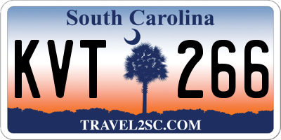 SC license plate KVT266