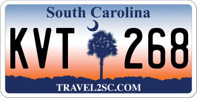 SC license plate KVT268