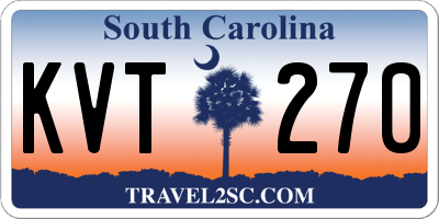 SC license plate KVT270
