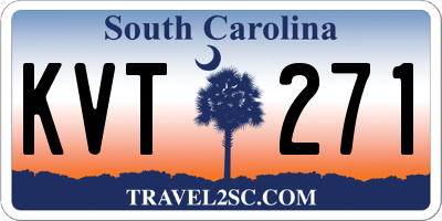 SC license plate KVT271