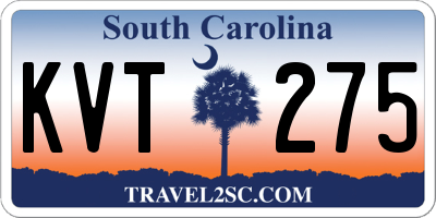 SC license plate KVT275