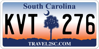 SC license plate KVT276