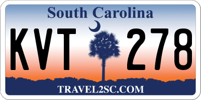 SC license plate KVT278