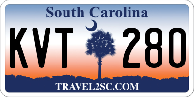 SC license plate KVT280