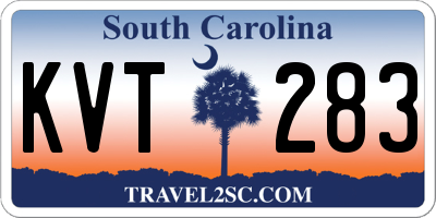 SC license plate KVT283
