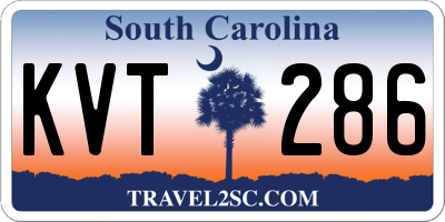 SC license plate KVT286
