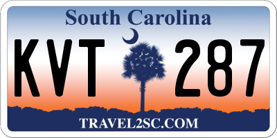 SC license plate KVT287