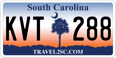 SC license plate KVT288
