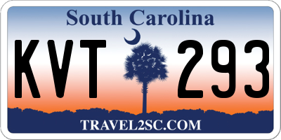 SC license plate KVT293