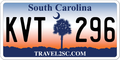 SC license plate KVT296