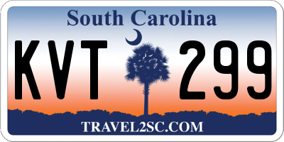 SC license plate KVT299