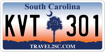 SC license plate KVT301