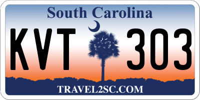 SC license plate KVT303