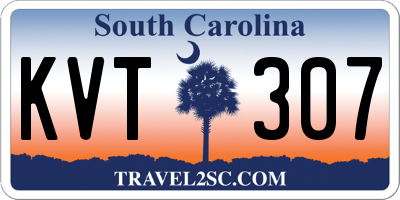 SC license plate KVT307