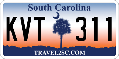 SC license plate KVT311