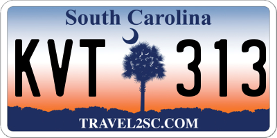 SC license plate KVT313