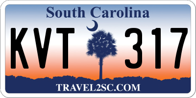 SC license plate KVT317