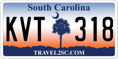 SC license plate KVT318