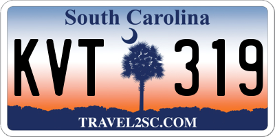 SC license plate KVT319