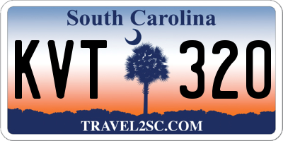 SC license plate KVT320