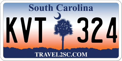 SC license plate KVT324
