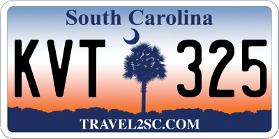 SC license plate KVT325