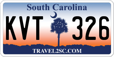 SC license plate KVT326