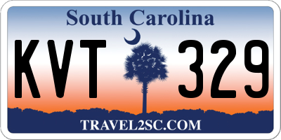 SC license plate KVT329