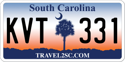 SC license plate KVT331