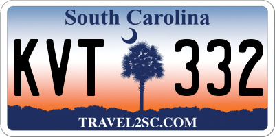 SC license plate KVT332