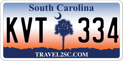 SC license plate KVT334