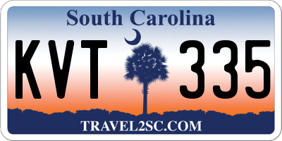 SC license plate KVT335